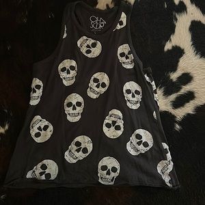 Chaser Skull Racerback Tank Size Large